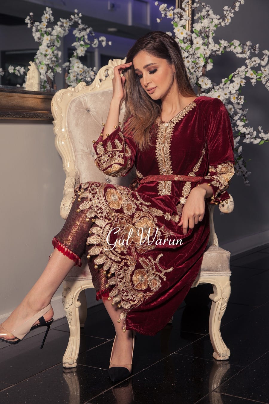 Aniq Velvet Luxury Pret by Gulwarun