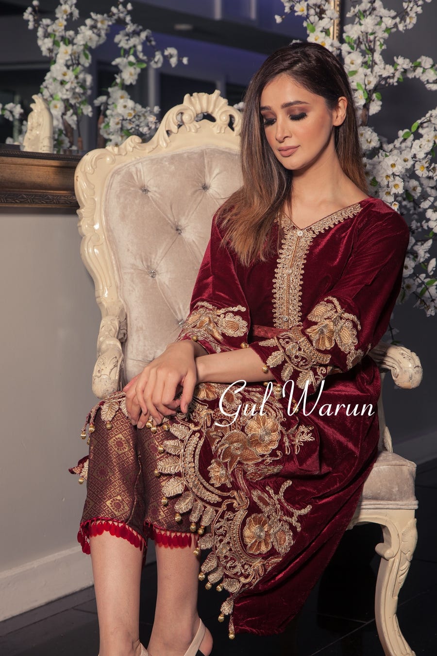 Aniq Velvet Luxury Pret by Gulwarun