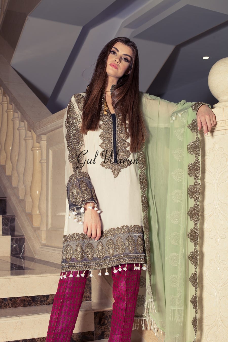 Fusion Art Luxury Formal Dress by Gulwarun