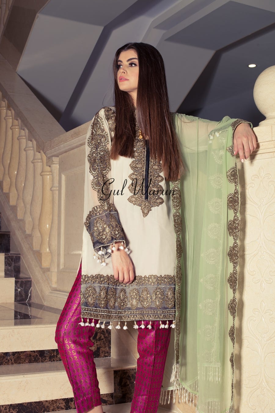Fusion Art Luxury Formal Dress by Gulwarun