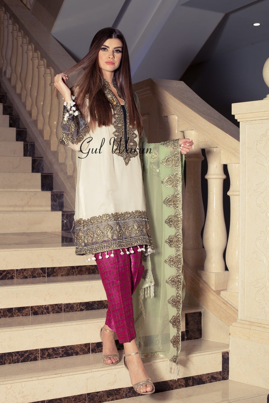 Fusion Art Luxury Formal Dress by Gulwarun