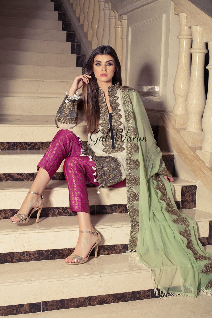 Fusion Art Luxury Formal Dress by Gulwarun