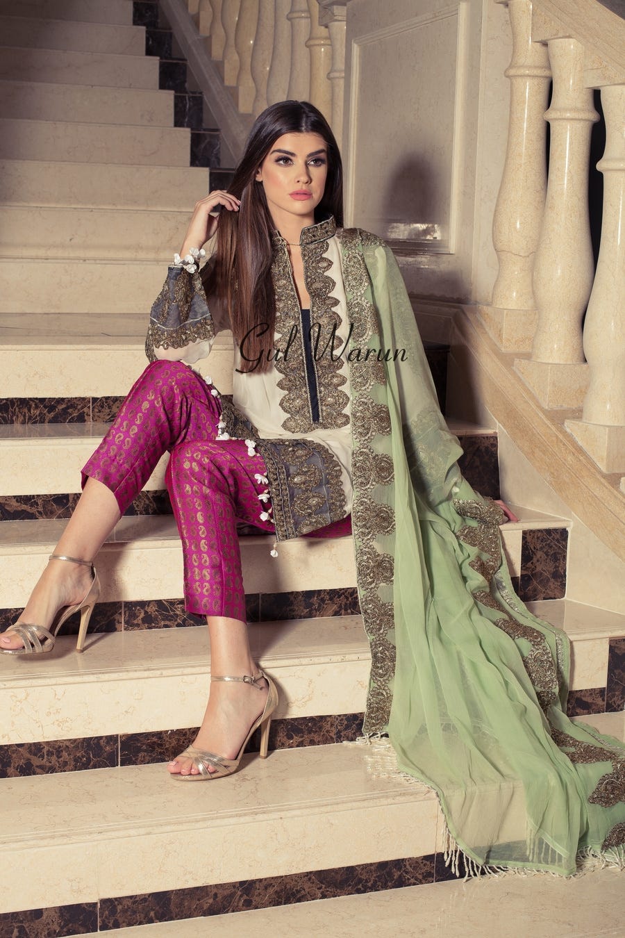 Fusion Art Luxury Formal Dress by Gulwarun