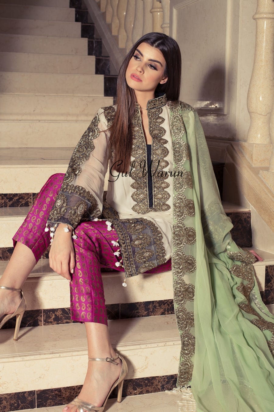 Fusion Art Luxury Formal Dress by Gulwarun