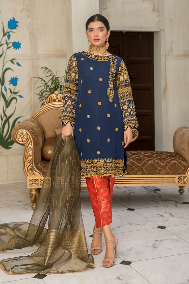 Gulwarun Formal Ready to Wear Chiffon Dress 09