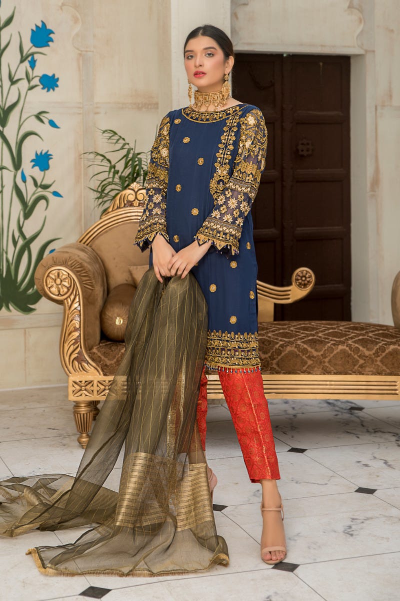 Gulwarun Formal Ready to Wear Chiffon Dress 09
