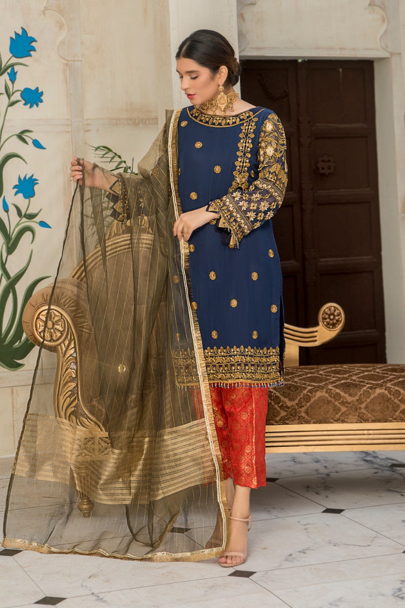 Gulwarun Formal Ready to Wear Chiffon Dress 09