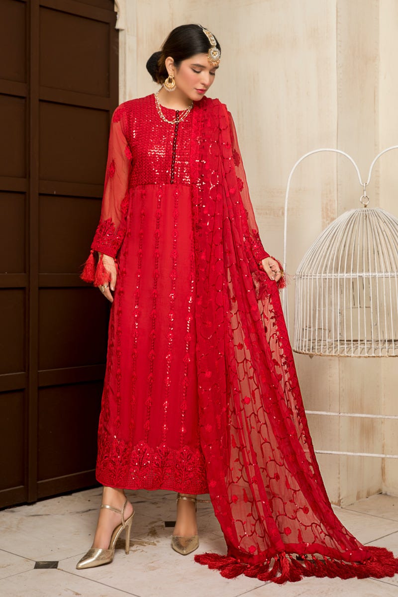 Gulwarun Formal Ready to Wear Chiffon Dress 10