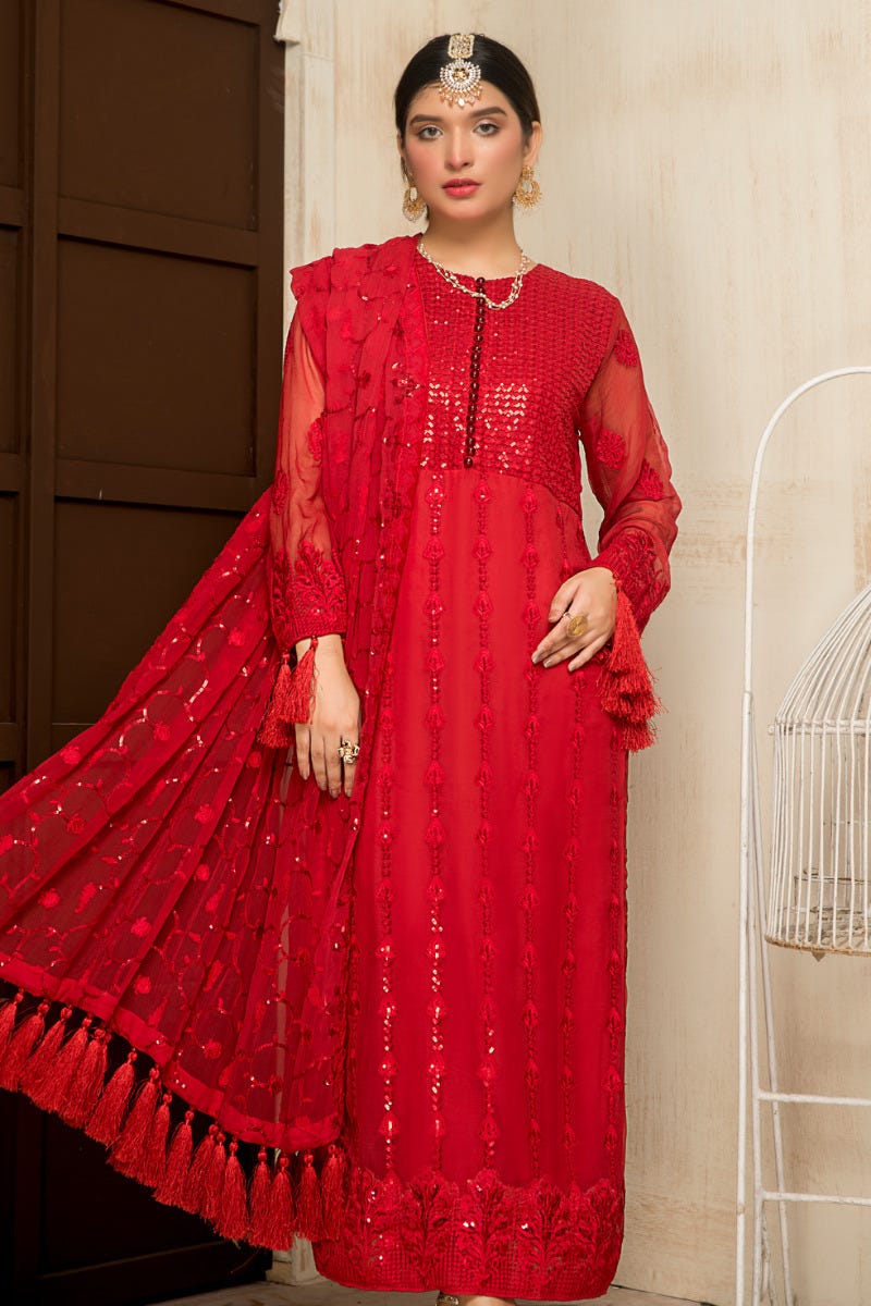 Gulwarun Formal Ready to Wear Chiffon Dress 10