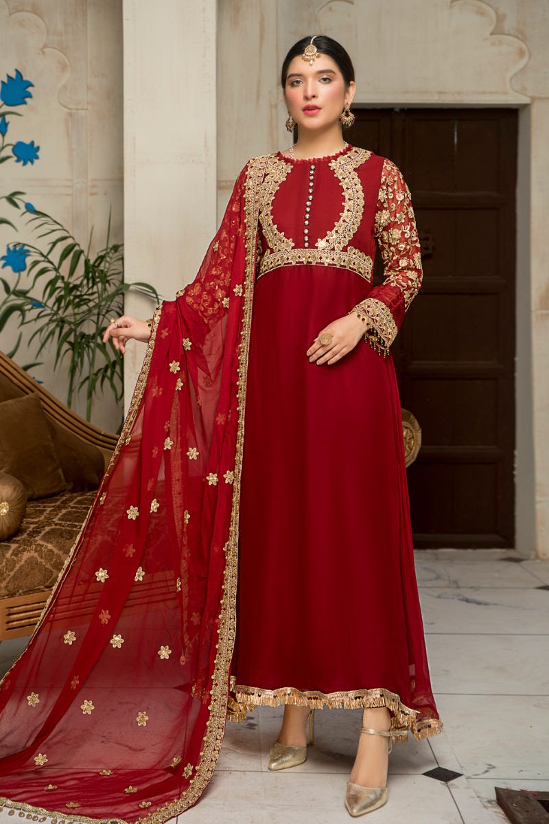 Gulwarun Formal Ready to Wear Chiffon Dress 08