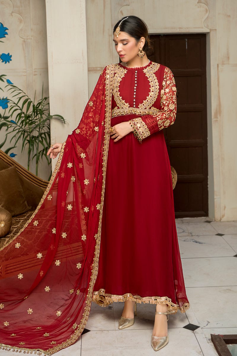 Gulwarun Formal Ready to Wear Chiffon Dress 08