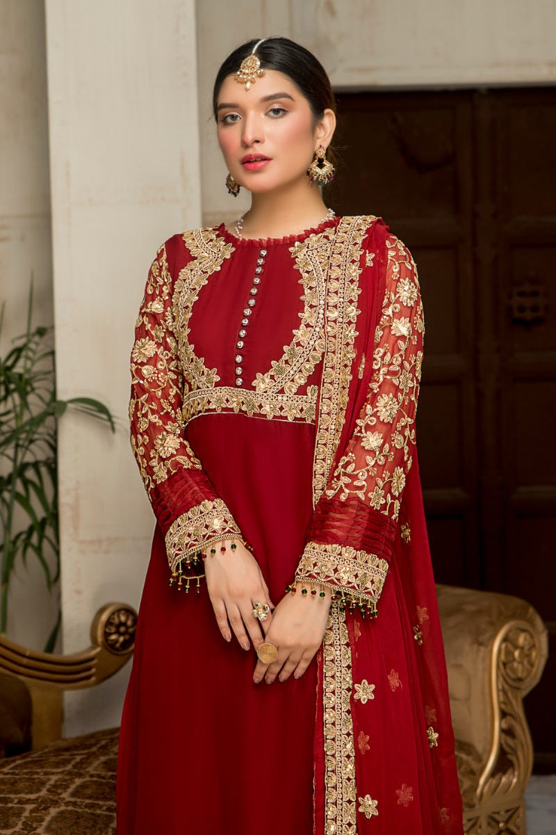 Gulwarun Formal Ready to Wear Chiffon Dress 08