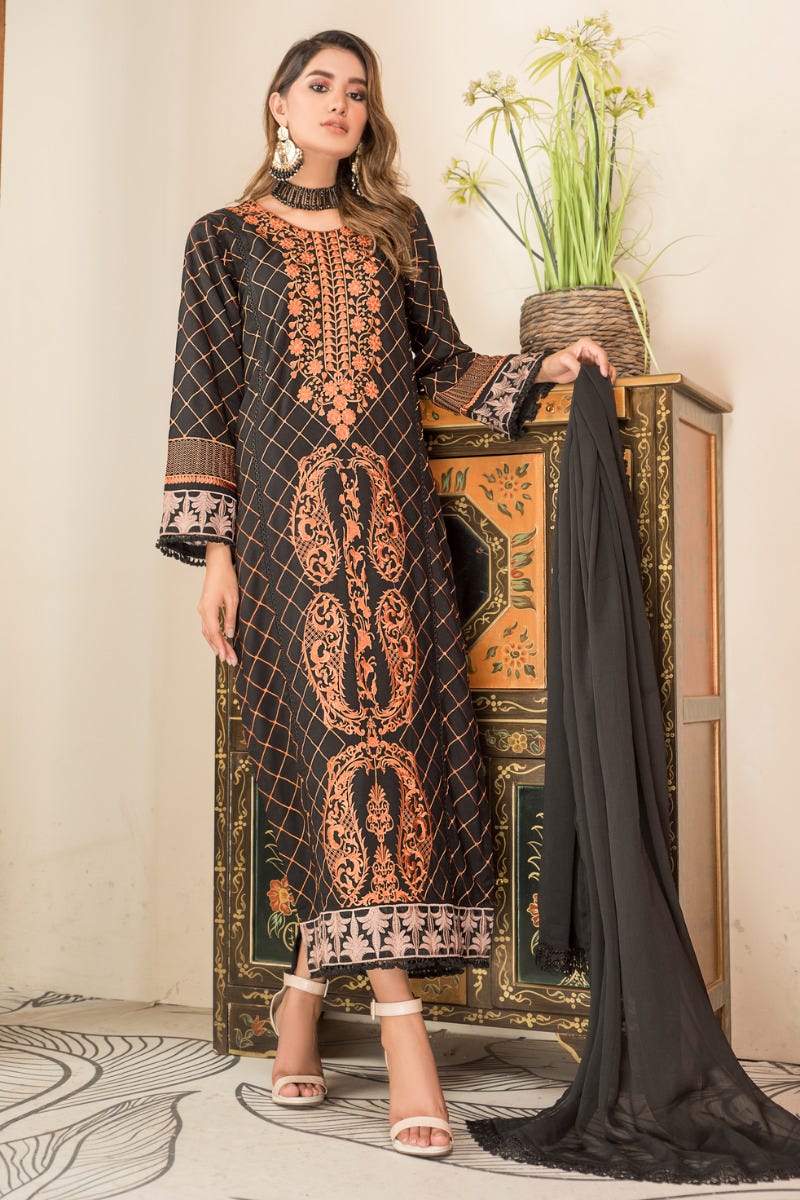 New Winter Ready to Wear 3 Pcs Dress by Gulwarun 09