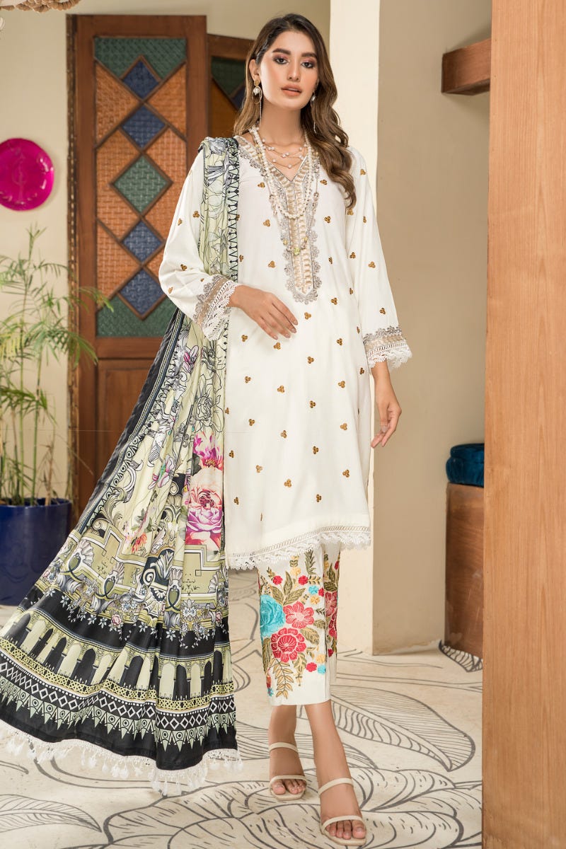 New Winter Ready to Wear 3 Pcs Dress by Gulwarun 01