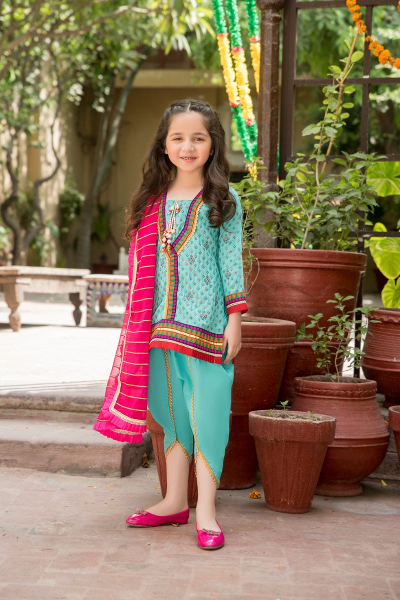 Kids Gulwarun Ready to Wear Eid Dress 01
