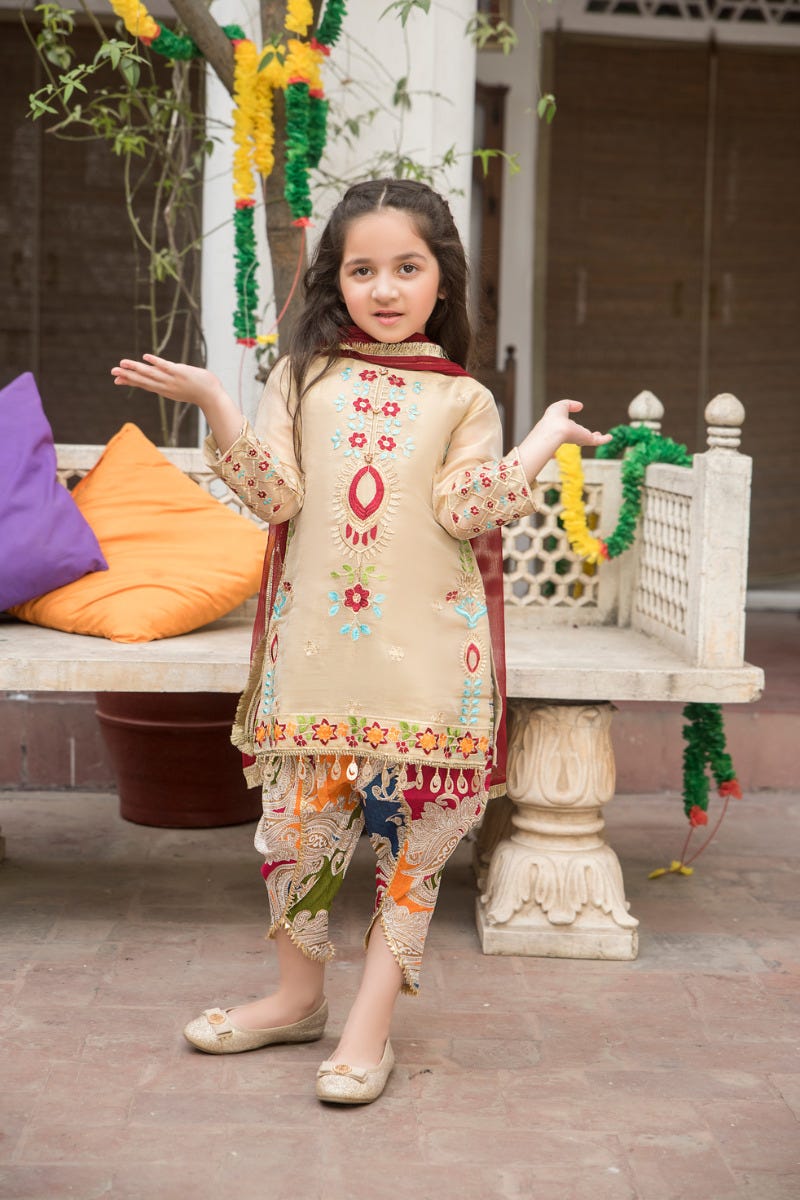 Kids Gulwarun Ready to Wear Eid Dress 05A