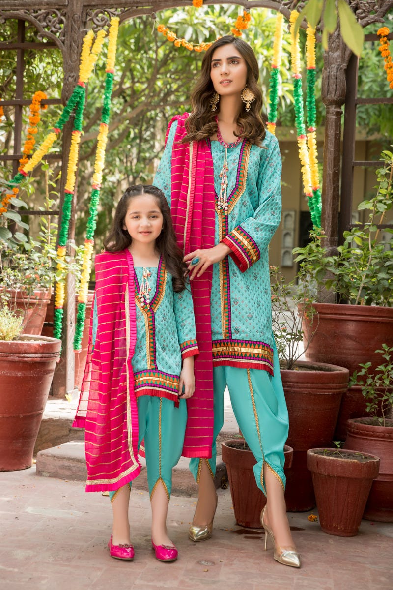 Kids Gulwarun Ready to Wear Eid Dress 01