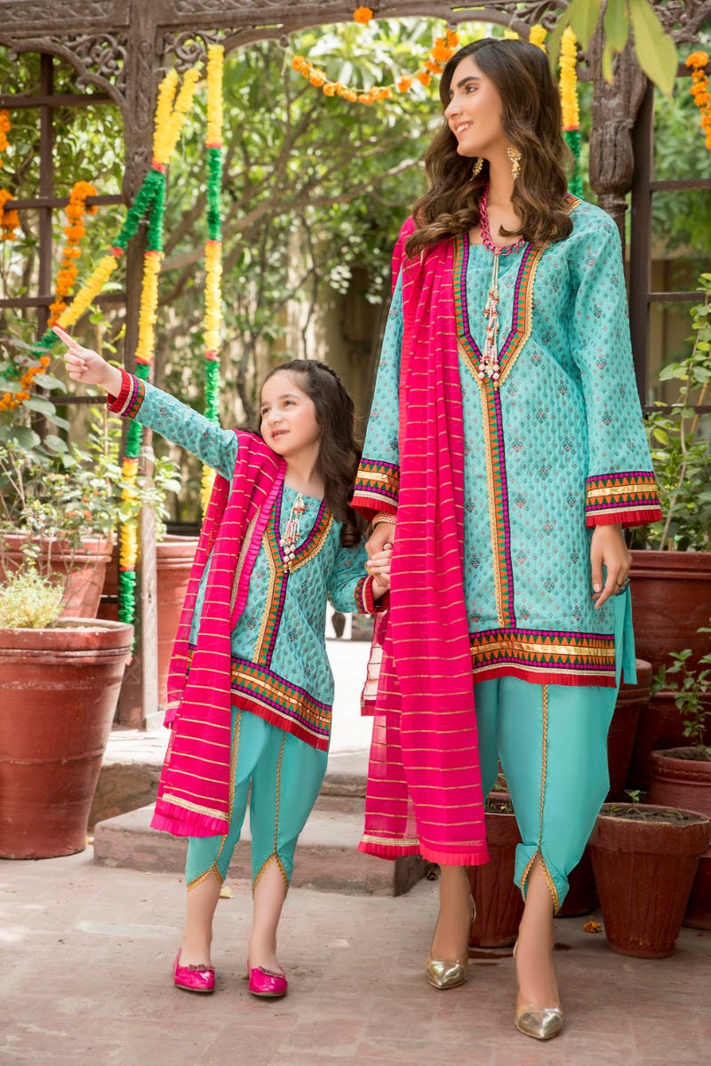 Kids Gulwarun Ready to Wear Eid Dress 01