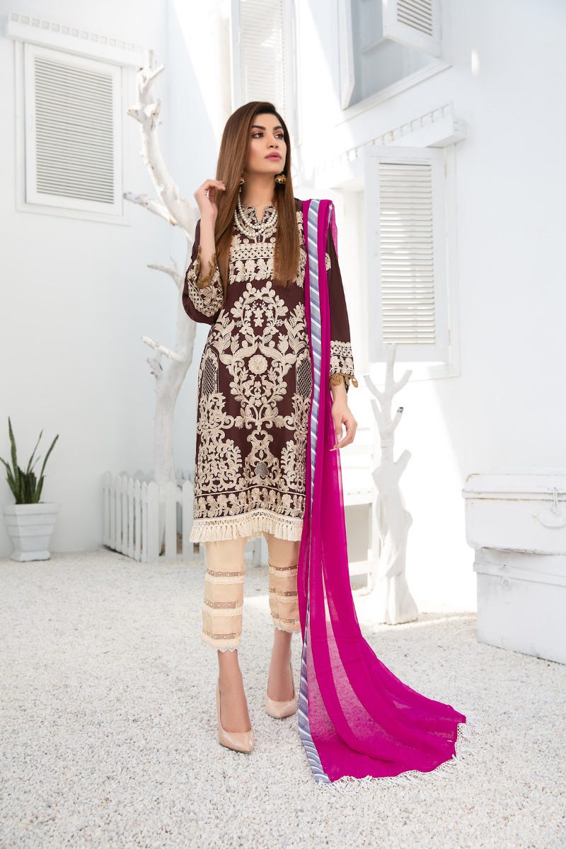 Ready to Wear 3pcs Embroidered Dress by Gulwarun 03