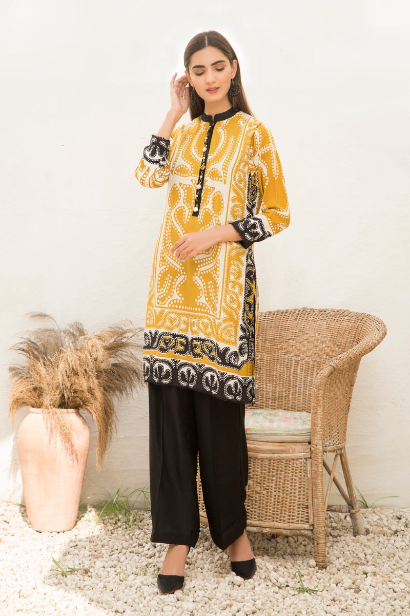 Winter 2 Pcs Linen Embroidered Dress by Hemline 05