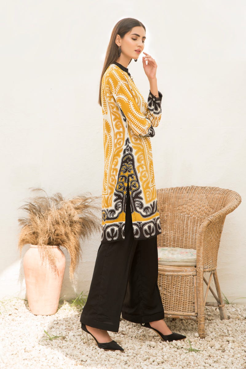Winter 2 Pcs Linen Embroidered Dress by Hemline 05