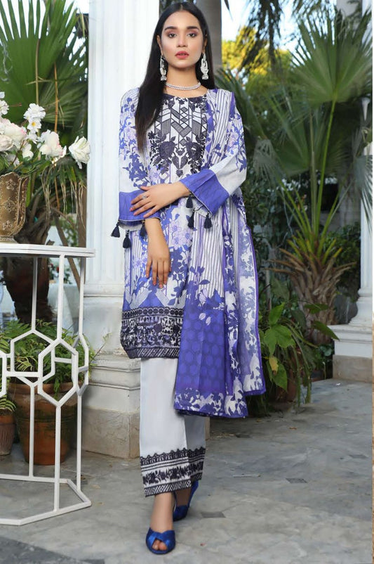 Lawn Embroidered 3 Pcs Collection by Simrans 01