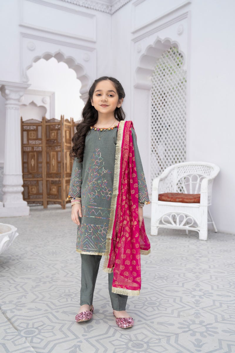 Kids Ready to Wear 3 Pcs Eid Lawn Collection by Gulwarun 09