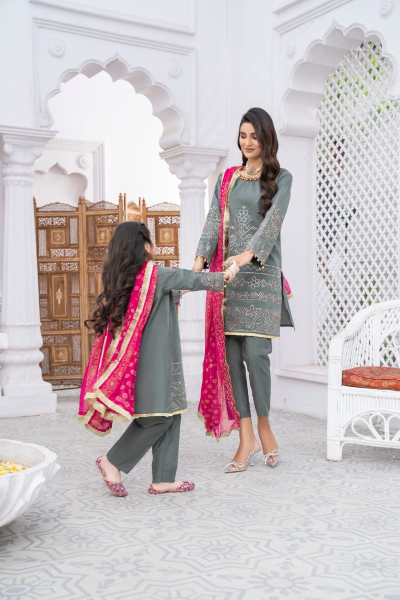 Kids Ready to Wear 3 Pcs Eid Lawn Collection by Gulwarun 09