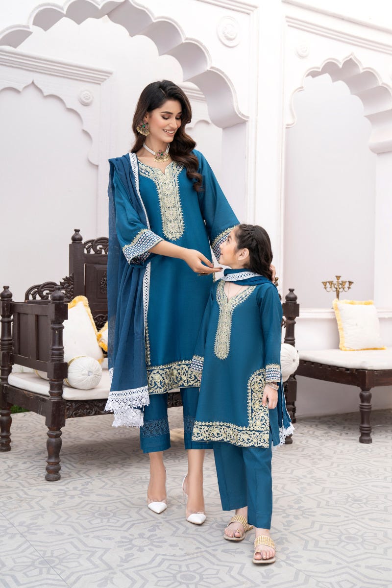 Kids Ready to Wear 3 Pcs Eid Lawn Collection by Gulwarun 06