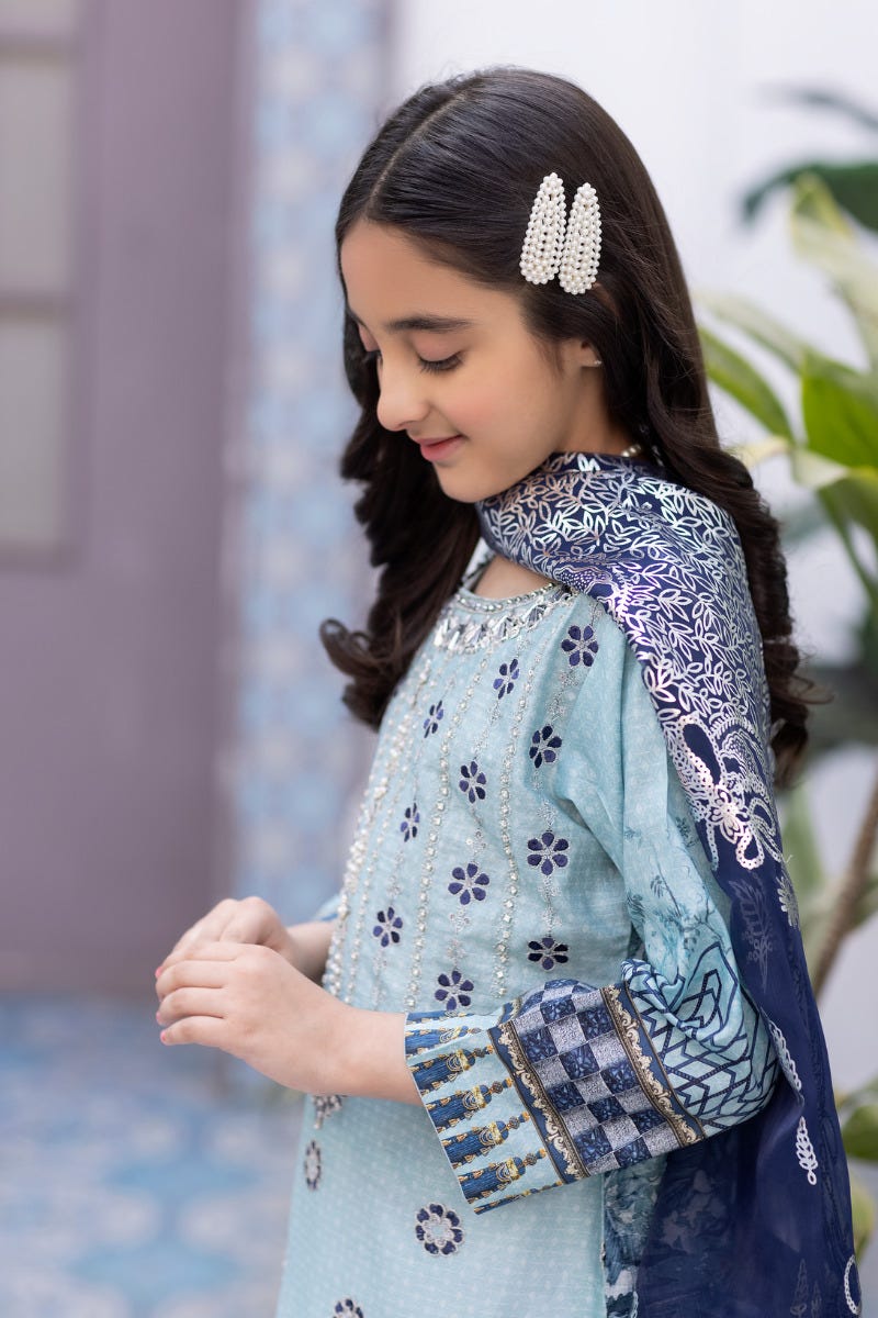 Kids Sofia 3pc Festive Embroidered Lawn 05