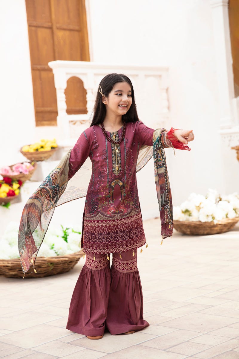 Kids Ready to Wear Haseen Lawn Embroidered Collection 06