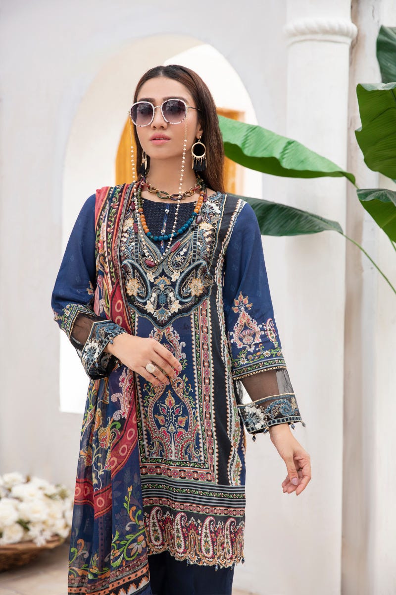 Ready to Wear Haseen Lawn Embroidered Collection 07
