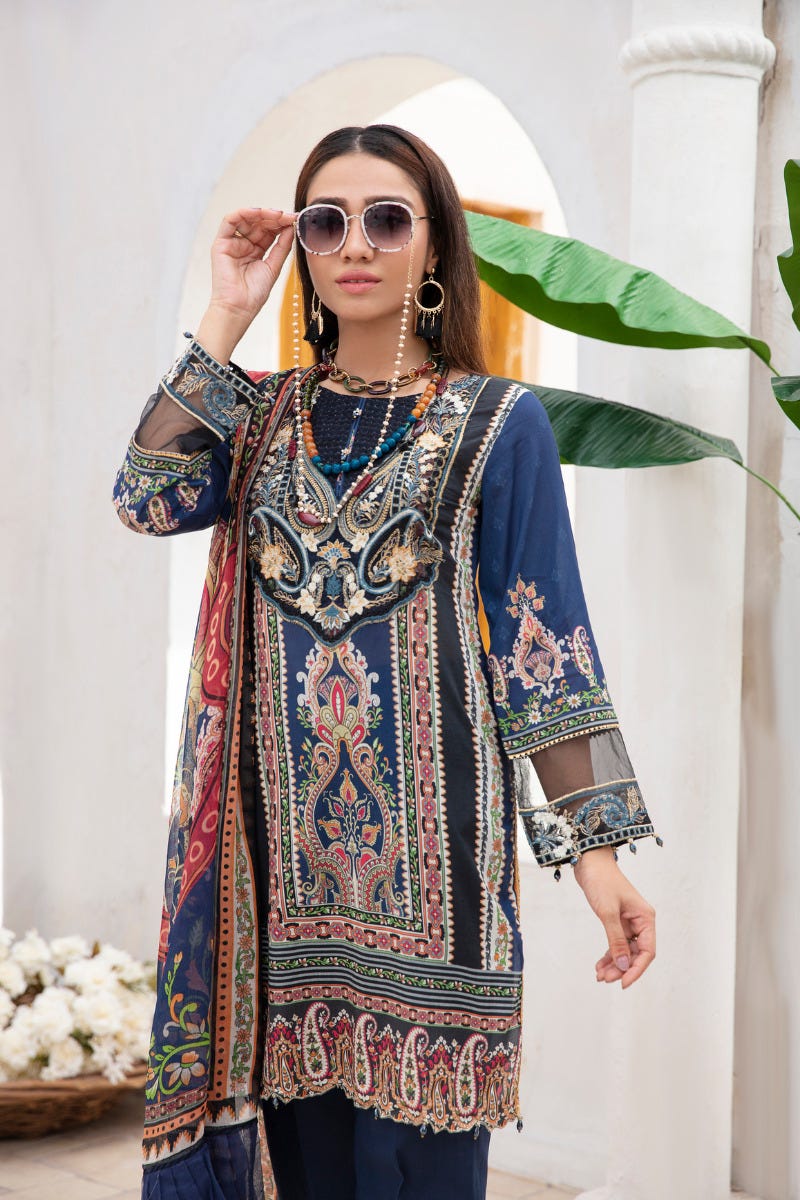 Ready to Wear Haseen Lawn Embroidered Collection 07