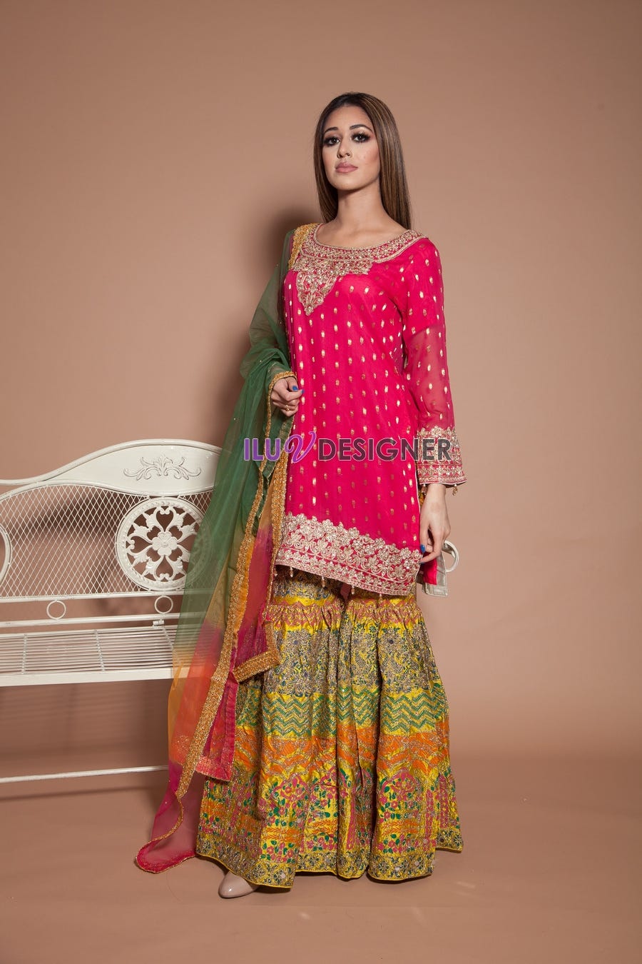3 Piece Luxury Chiffon Maxi dress by Simrans