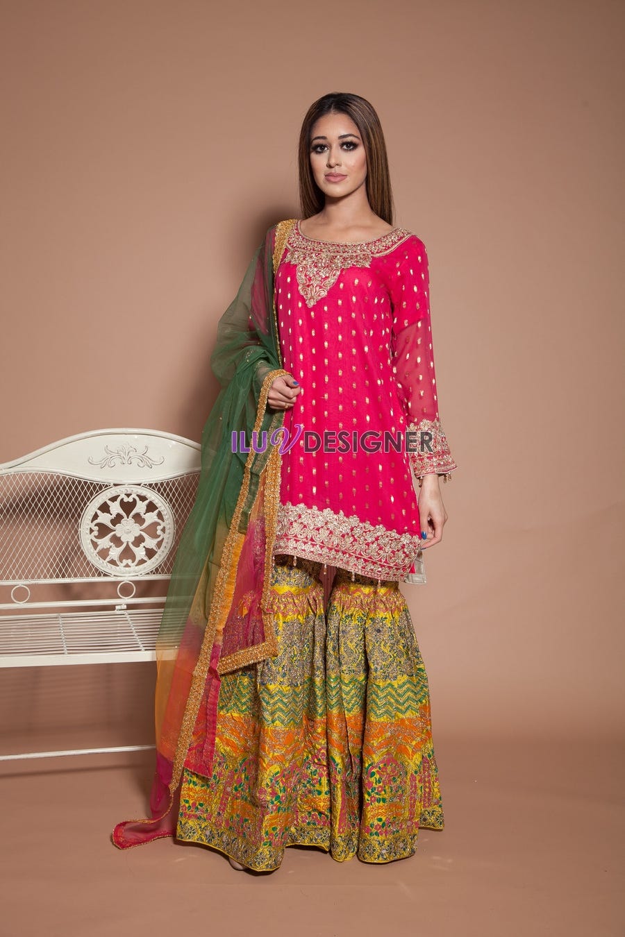 3 Piece Luxury Chiffon Maxi dress by Simrans