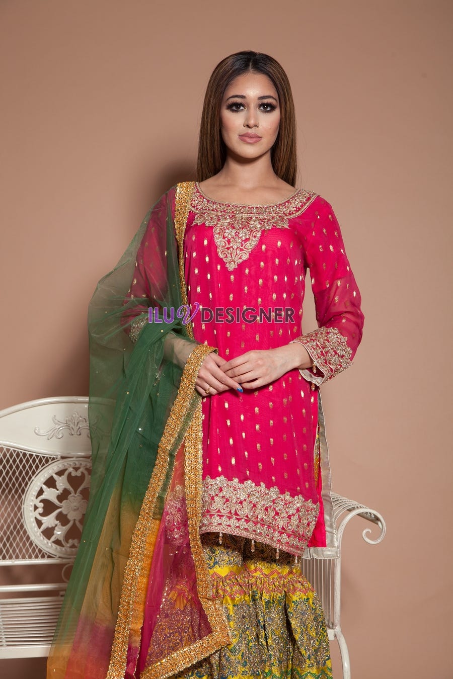 3 Piece Luxury Chiffon Maxi dress by Simrans