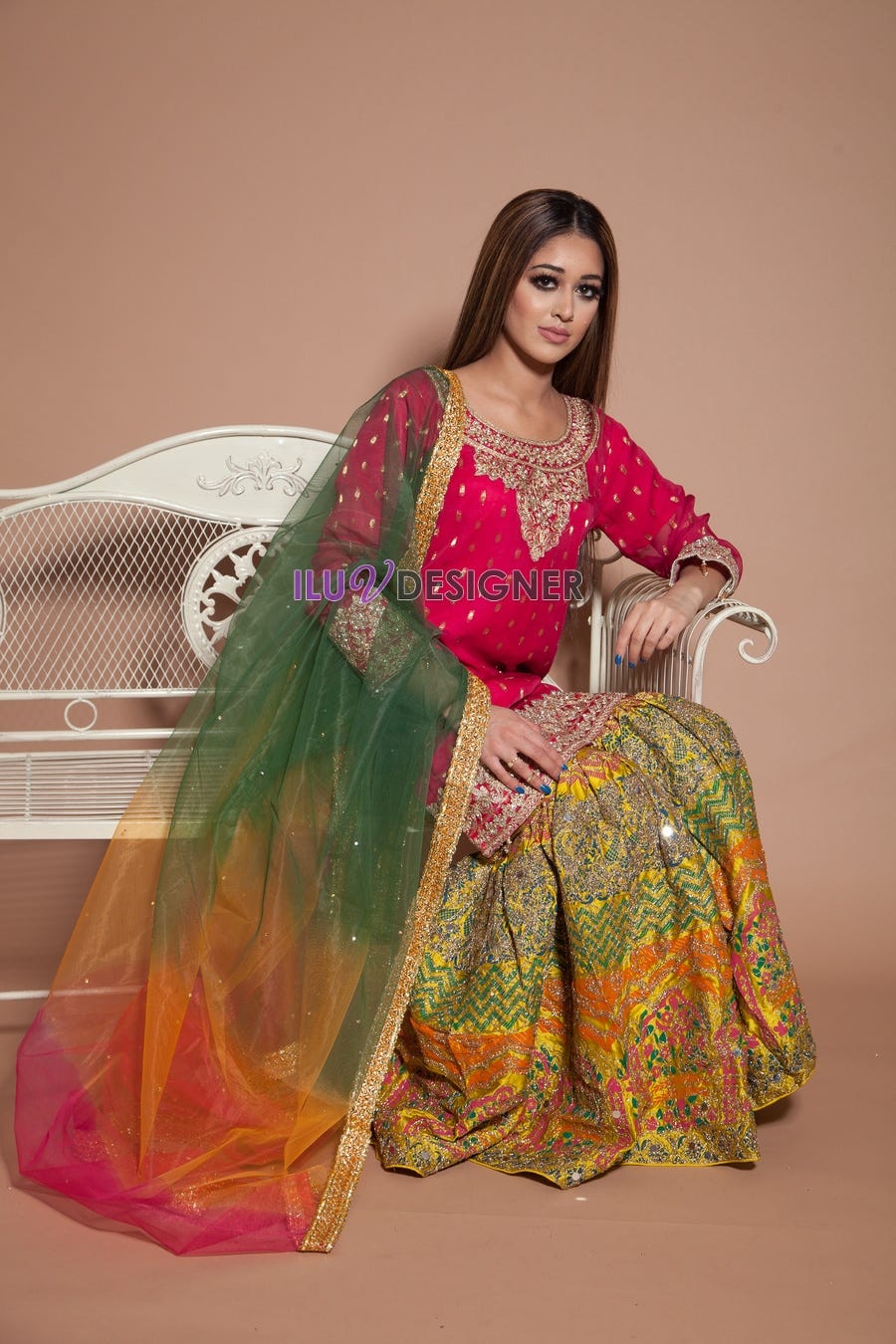 3 Piece Luxury Chiffon Maxi dress by Simrans