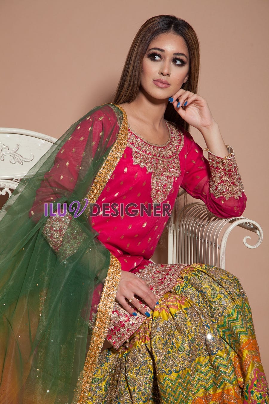 3 Piece Luxury Chiffon Maxi dress by Simrans