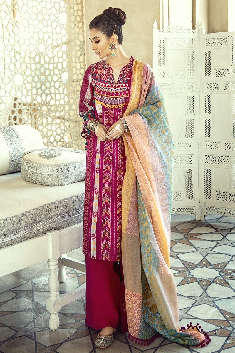 Luxury Lawn Sheesh Mahal Collection by Cross stitch 14
