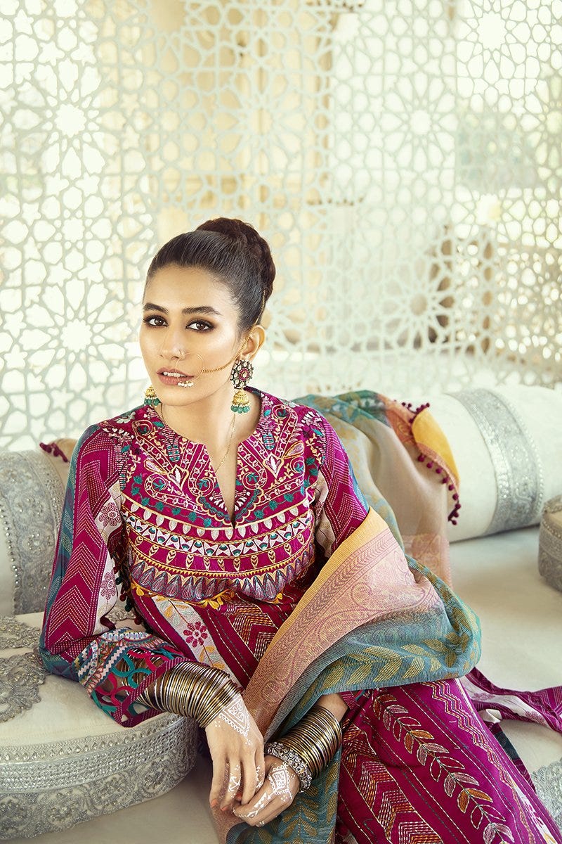 Luxury Lawn Sheesh Mahal Collection by Cross stitch 14