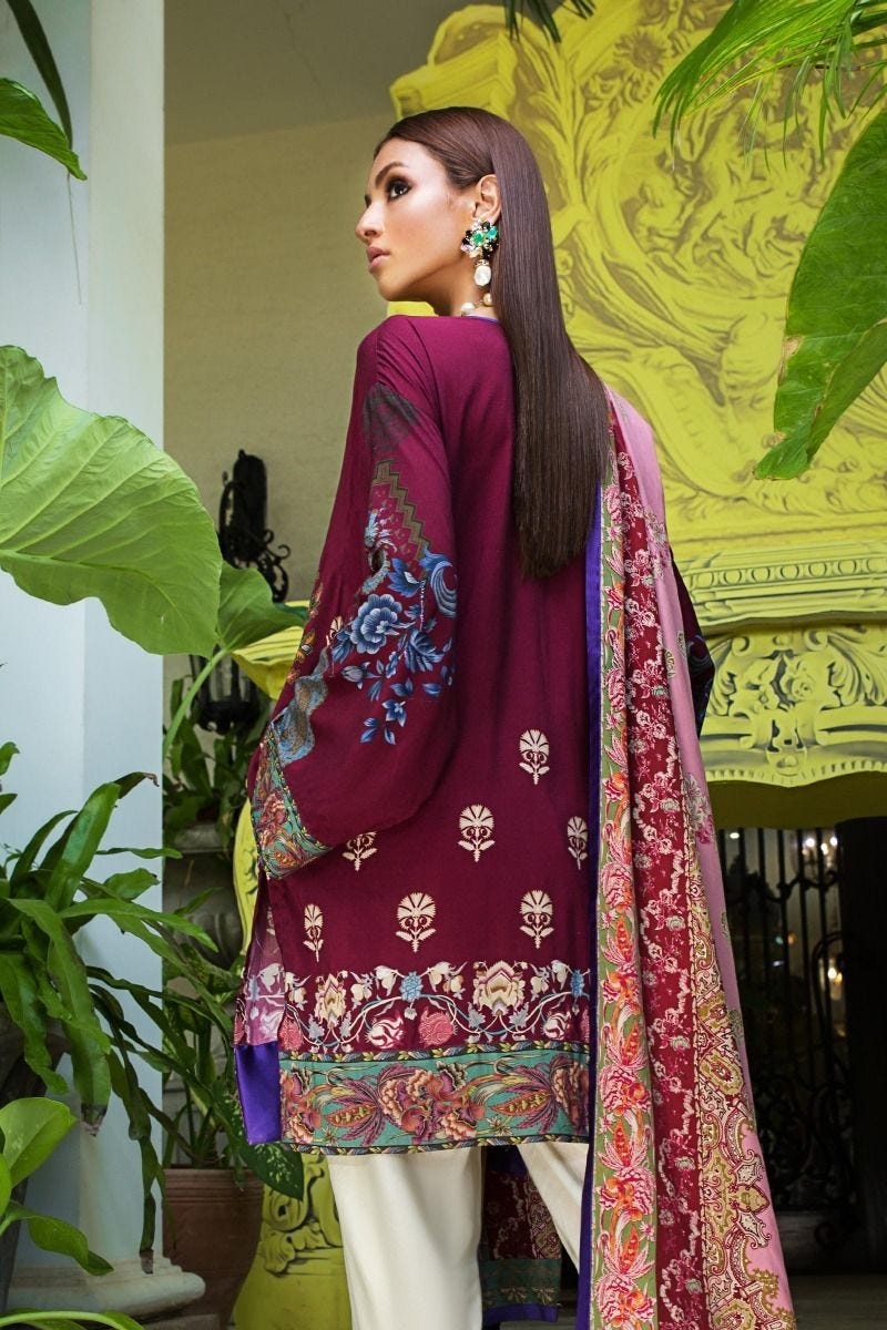 3 Pc Sana Safinaz Ready to Wear Winter 19 Mahay Collection 01B