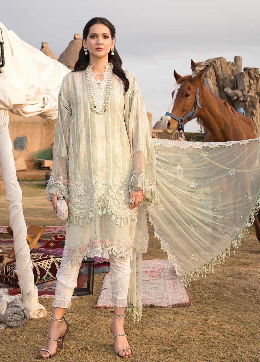 Maria B Luxury Lawn Ready to Wear Collection 10A