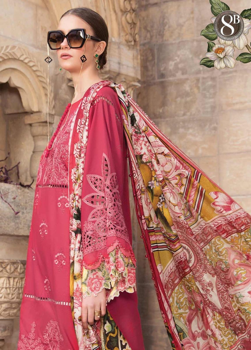 Maria B Luxury Lawn Ready to Wear Collection 8B