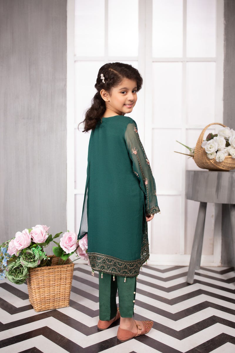 Kids Luxury Chiffon Ready to Wear Eid Collection with handwork details 02