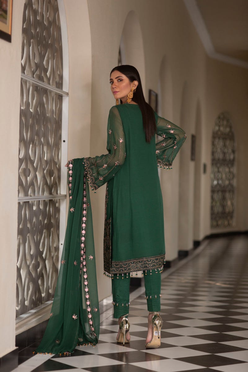 Luxury Chiffon Ready to Wear Eid Collection with handwork details 02