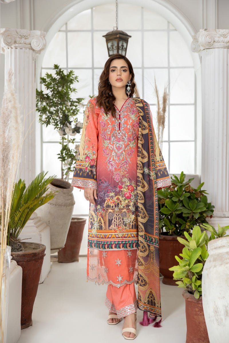 Luxury Lawn Ready to Wear Eid Collection by Mona 04