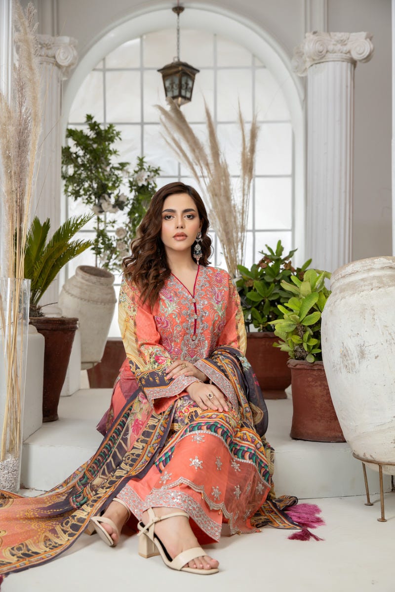 Luxury Lawn Ready to Wear Eid Collection by Mona 04