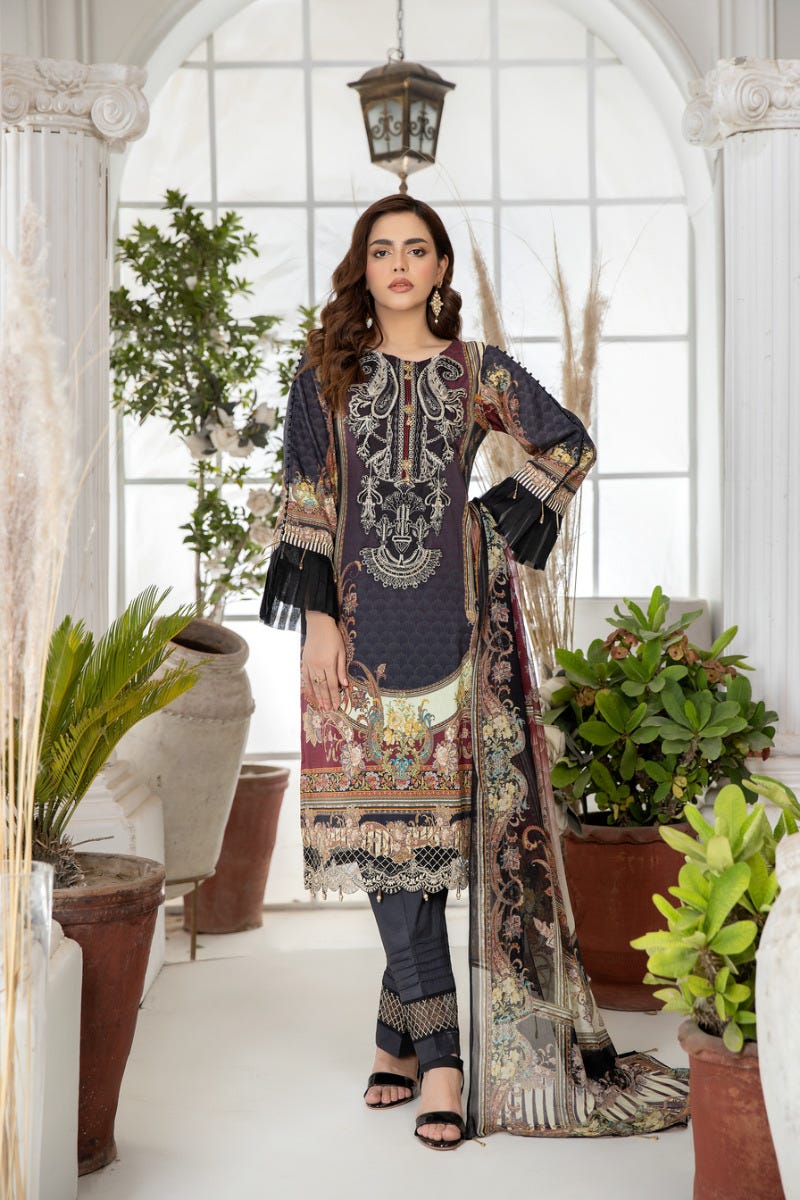 Luxury Lawn Ready to Wear Eid Collection by Mona 03
