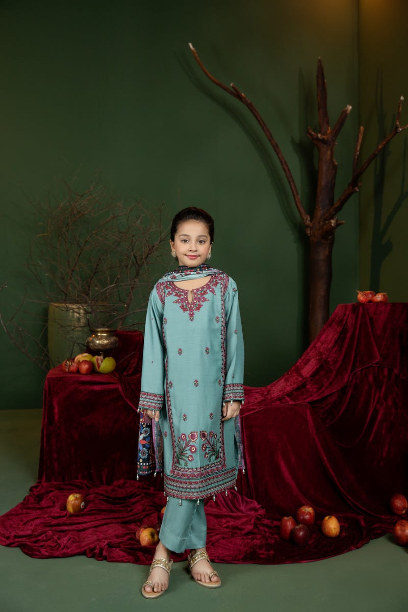 Kids Winter Ready to Wear Shawl Collection by Mona 09