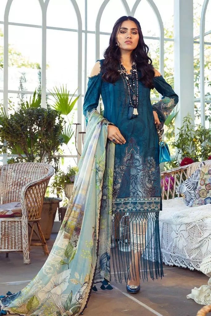 Maria B MPrint Ready to Wear Embroidered 3 Pcs Dress 03B